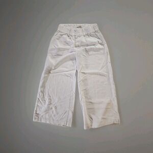 Blank NYC Wide Leg Pants Women's Linen Blend Paper Bag Lagenlook Pull On Small